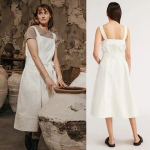 Everlane | Dresses | Nwt Everlane The Linen Vneck Midi Dress 0 Bone |  Poshmark